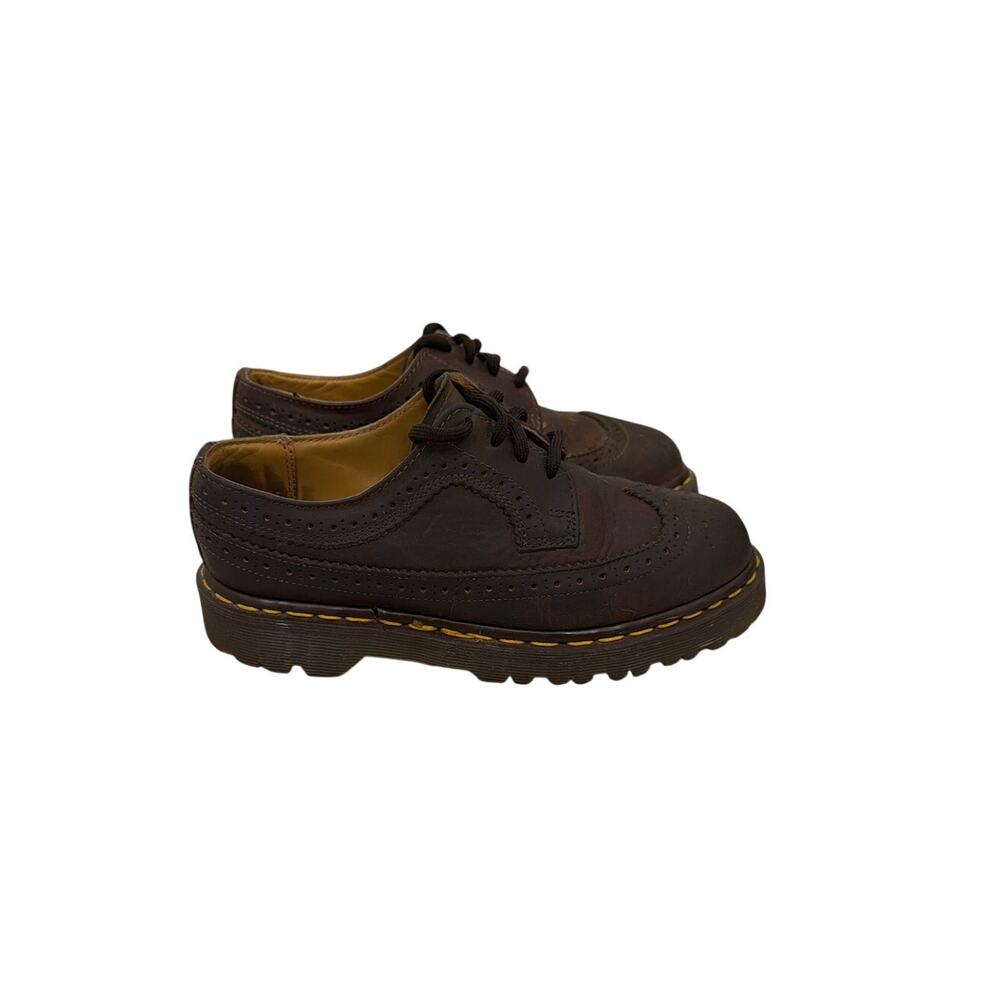 Dr. Martens Vintage 3989 Crazy Horse Brown Leather Brogue Shoes Women's 6
